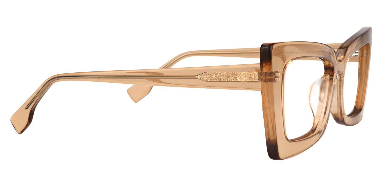 Sarah - Rectangle Tawny Eyeglasses | Vooglam 4