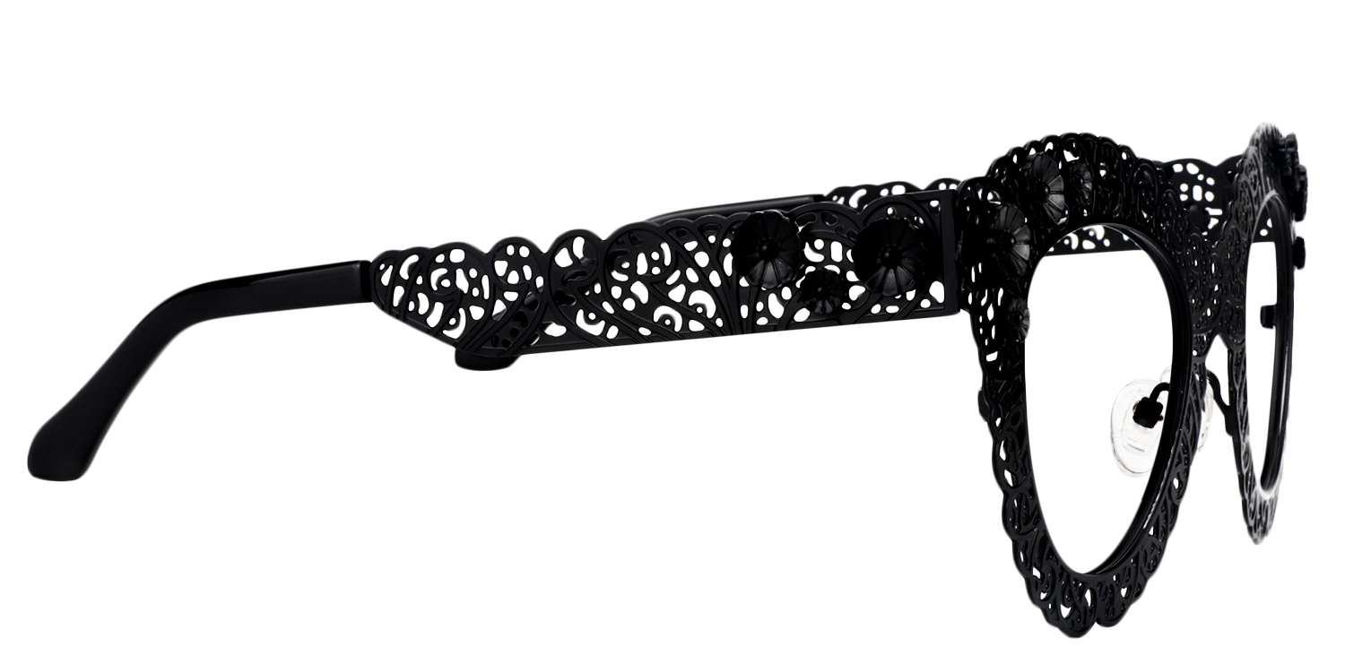 Bella - Butterfly Black Eyeglasses | Vooglam 4