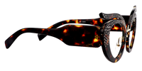 Christine - Geometric Tortoise Eyeglasses | Vooglam 