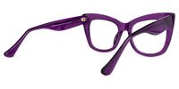 Escobar - Square Purple Eyeglasses | Vooglam Side View