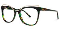 Renata - Square Floral Eyeglasses - 2