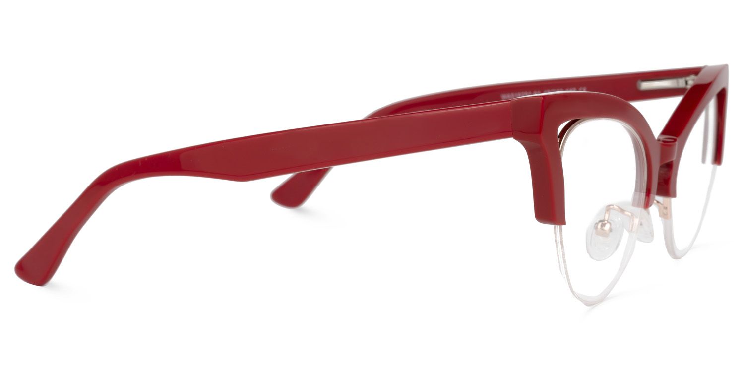 Drayton - Cat Eye Red Eyeglasses - 4