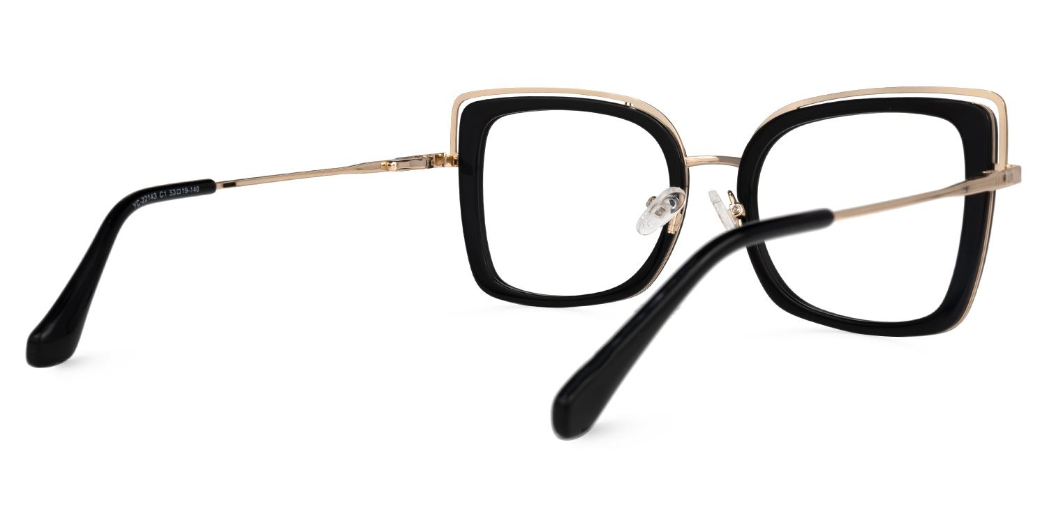 Heyward - Rectangle Black Eyeglasses product detail 3