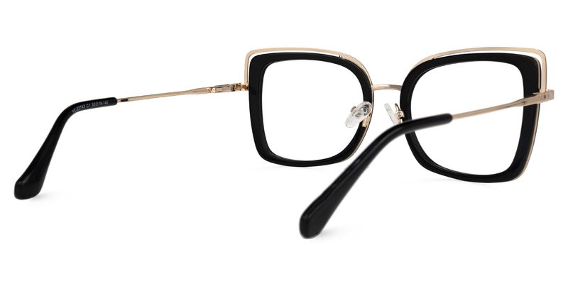 Heyward - Rectangle Black Eyeglasses - 3