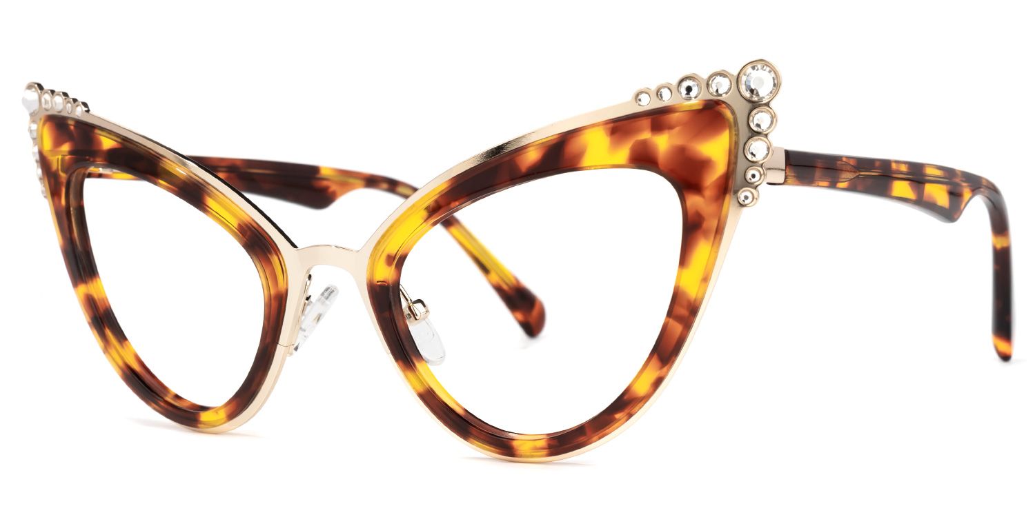 Magdaleno - Cat Eye Tortoise Eyeglasses | Vooglam Front View