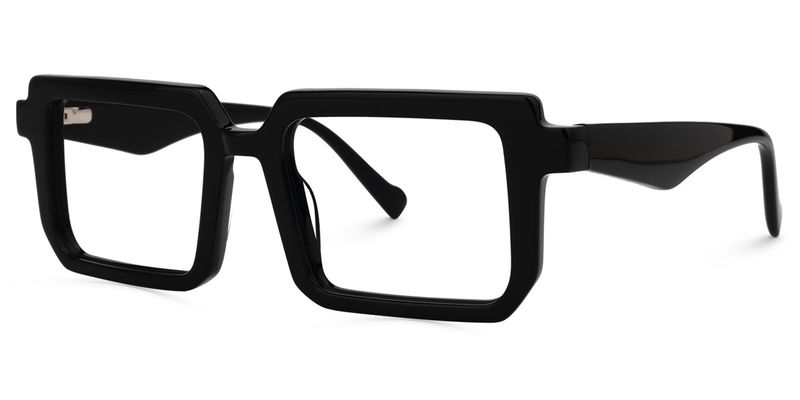 Cassiel - Rectangle Black Eyeglasses - 2