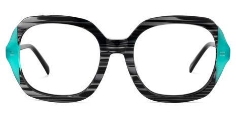 Huddleston - Square Turquoise Eyeglasses