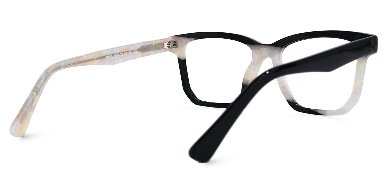 Rectangle Black Eyeglasses - 3