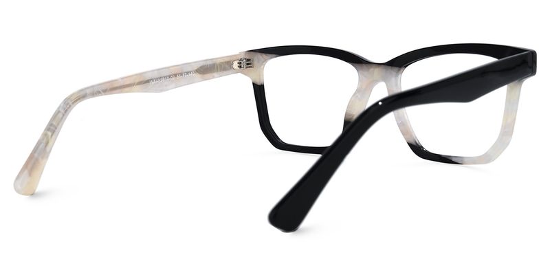 Pereyra - Rectangle Black Eyeglasses - 3