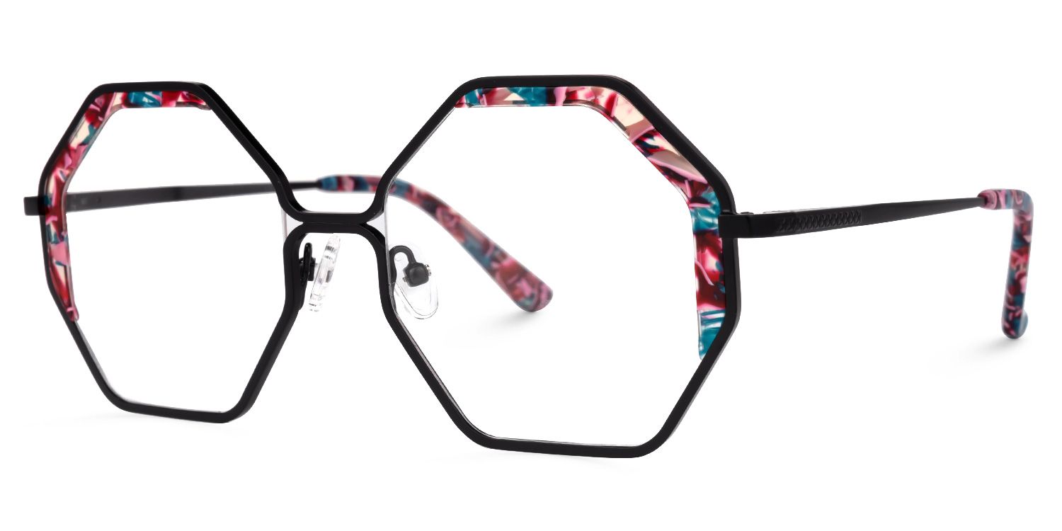 Scotto - Geometric Floral Eyeglasses | Vooglam Front View