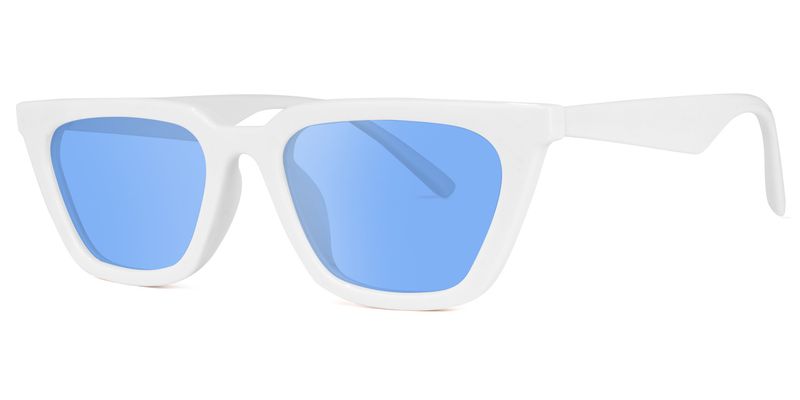 Goldie - Cat Eye White Sunglasses