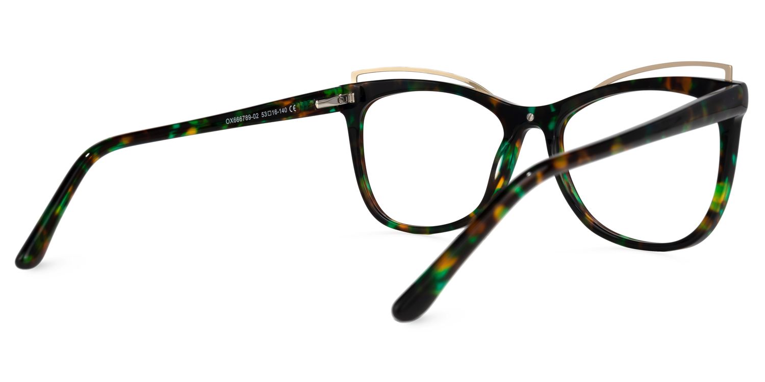 Renata - Square Floral Eyeglasses - 3