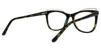 Renata - Square Floral Eyeglasses | Vooglam Side View