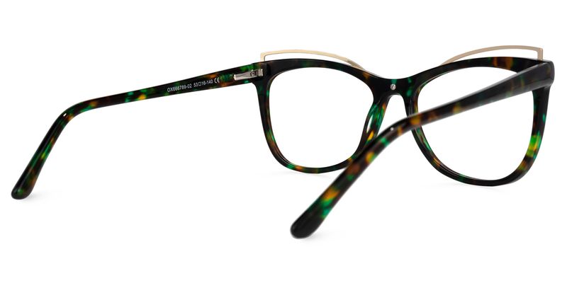 Renata - Square Floral Eyeglasses - 3