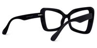 Mandi - Butterfly Black Eyeglasses | Vooglam Side View