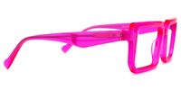 Cassiel - Rectangle Pink Eyeglasses - 4
