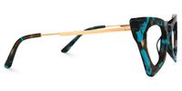 Gretchen - Geometric Brown/Blue Eyeglasses - 4