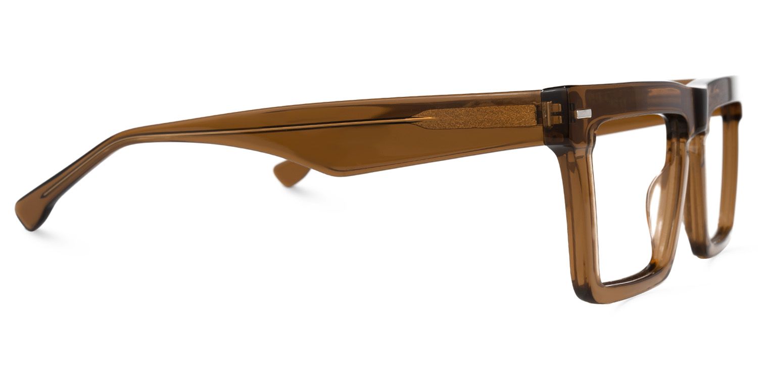 Kenty - Rectangle Brown Eyeglasses - 4
