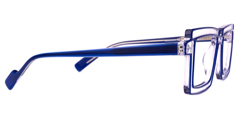 Joselyn - Rectangle Blue Eyeglasses - 4