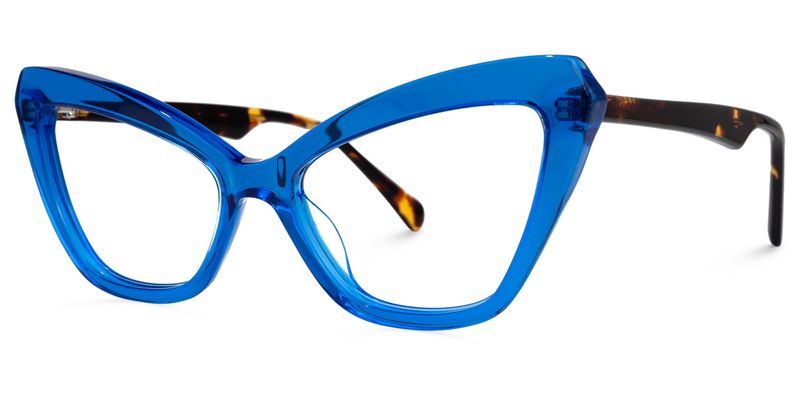 Shaneika - Cat Eye Blue Eyeglasses - 2