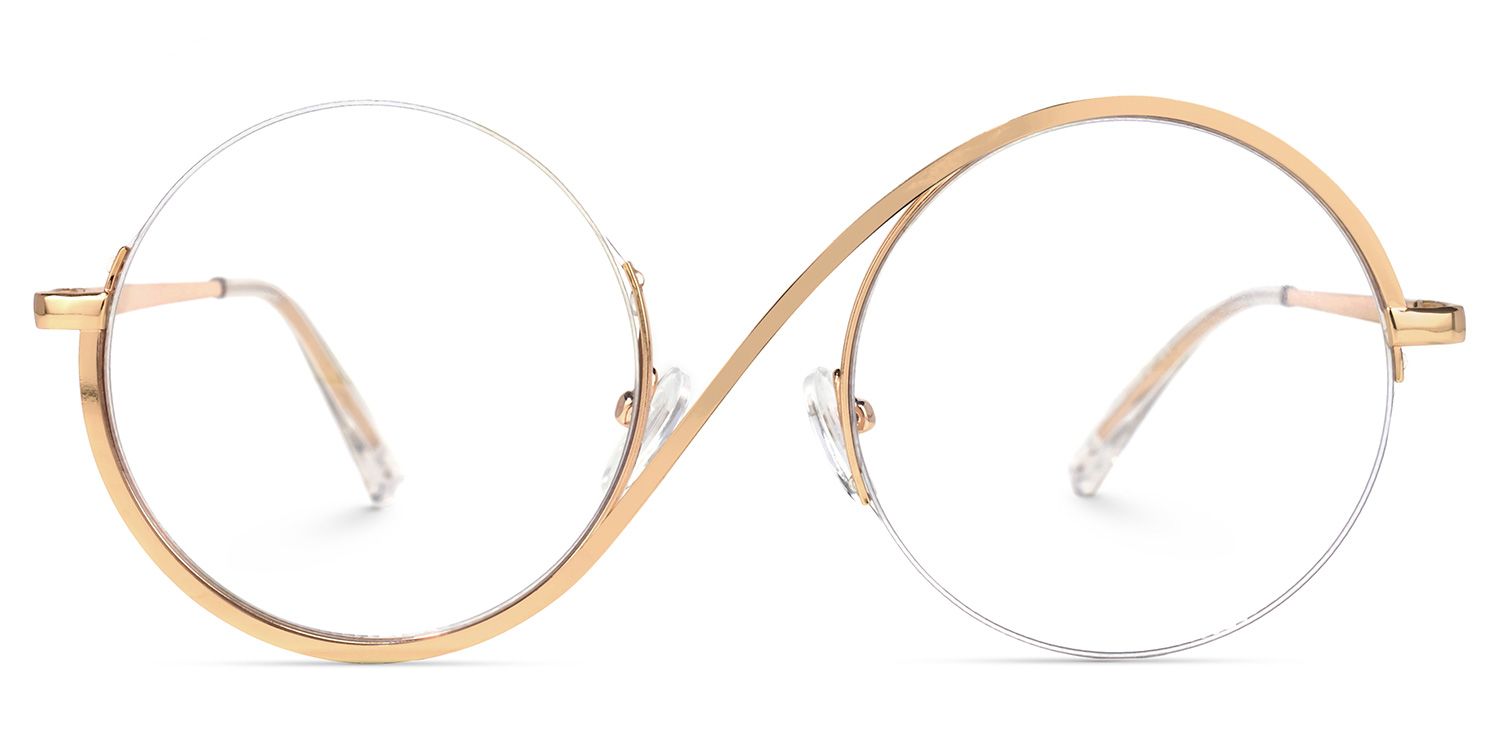 Manley - Round Gold Eyeglasses From Vooglam. A fashionable frame with great quality and an affordable price.