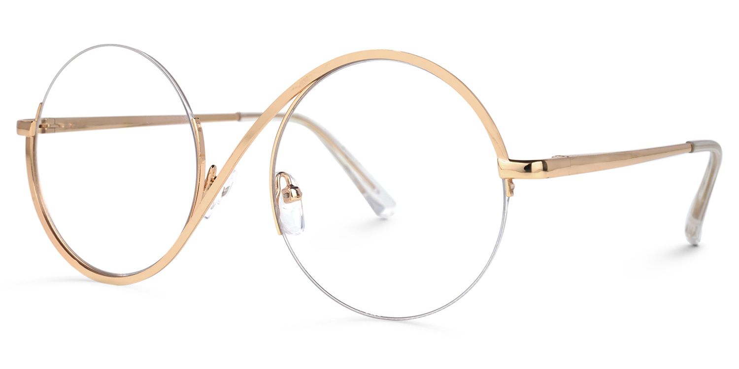 Manley - Round Gold Eyeglasses From Vooglam. A fashionable frame with great quality and an affordable price.