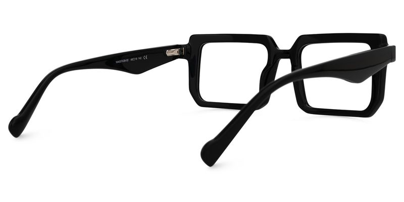 Cassiel - Rectangle Black Eyeglasses - 3