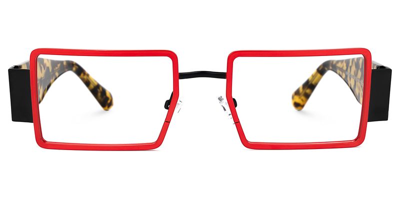 Anitta - Rectangle Red Eyeglasses