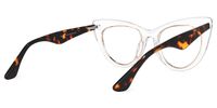 Akua - Cat Eye Crystal Eyeglasses | Vooglam Side View
