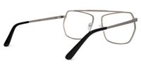 Alexa - Aviator Silver Eyeglasses | Vooglam Side View
