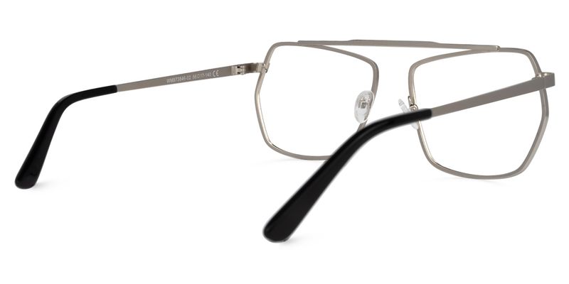 Alexa - Aviator Silver Eyeglasses - 3