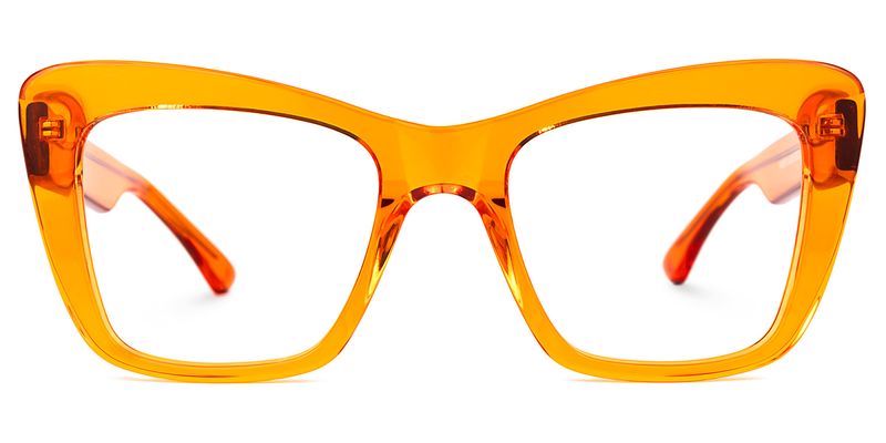 Dewanna - Rectangle Orange Eyeglasses