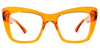 Dewanna - Rectangle Orange Eyeglasses