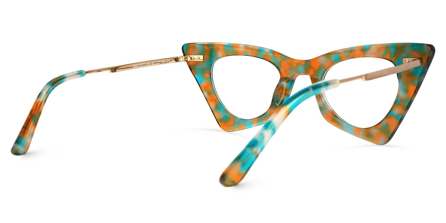 Gretchen - Geometric Floral Eyeglasses - 3