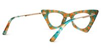 Gretchen - Geometric Floral Eyeglasses | Vooglam Side View