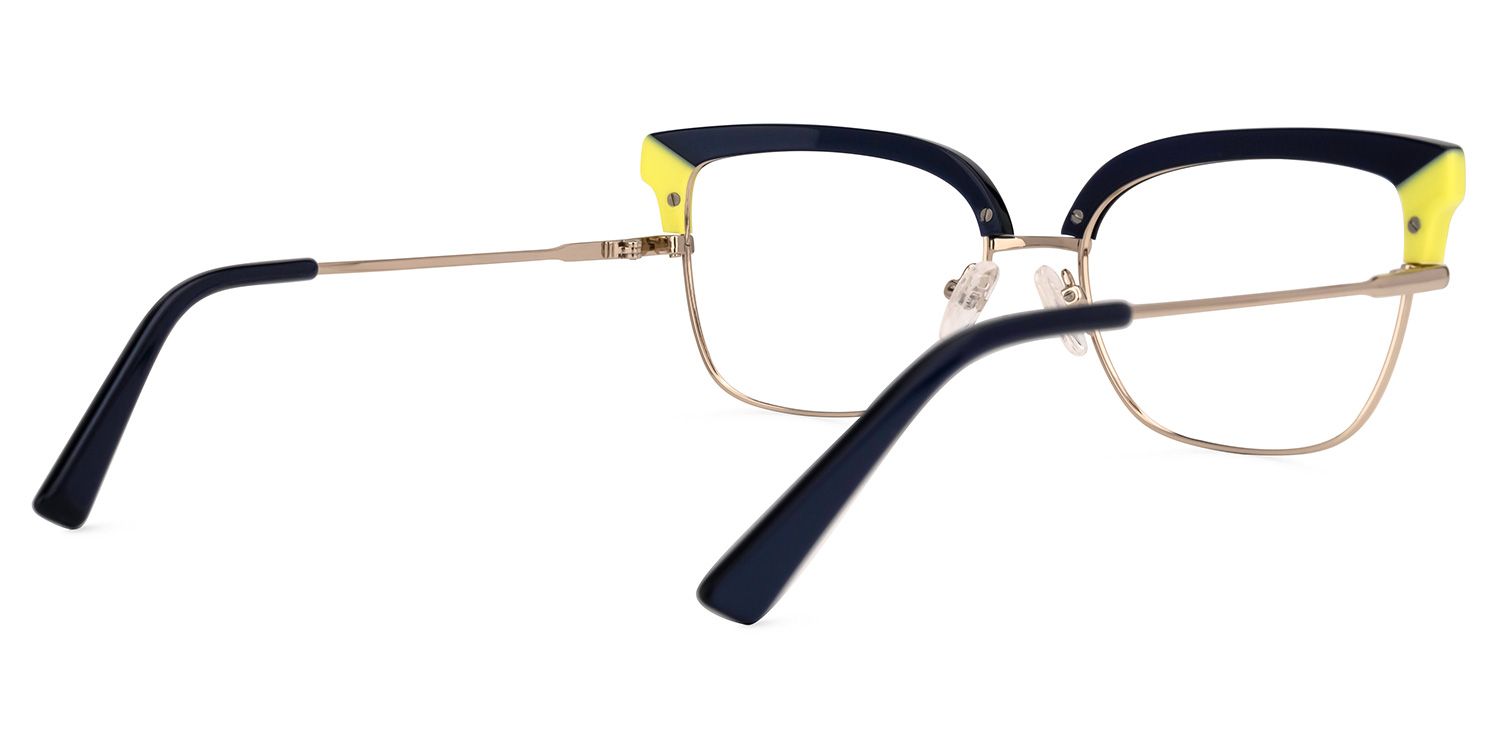 Browline Blue Eyeglasses - 3