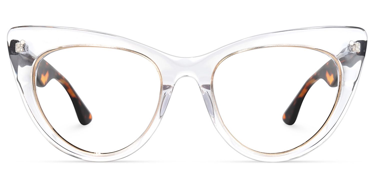 Akua - Cat Eye Crystal Eyeglasses | Vooglam Angle View