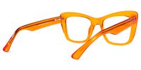 Dewanna - Rectangle Orange Eyeglasses - 3