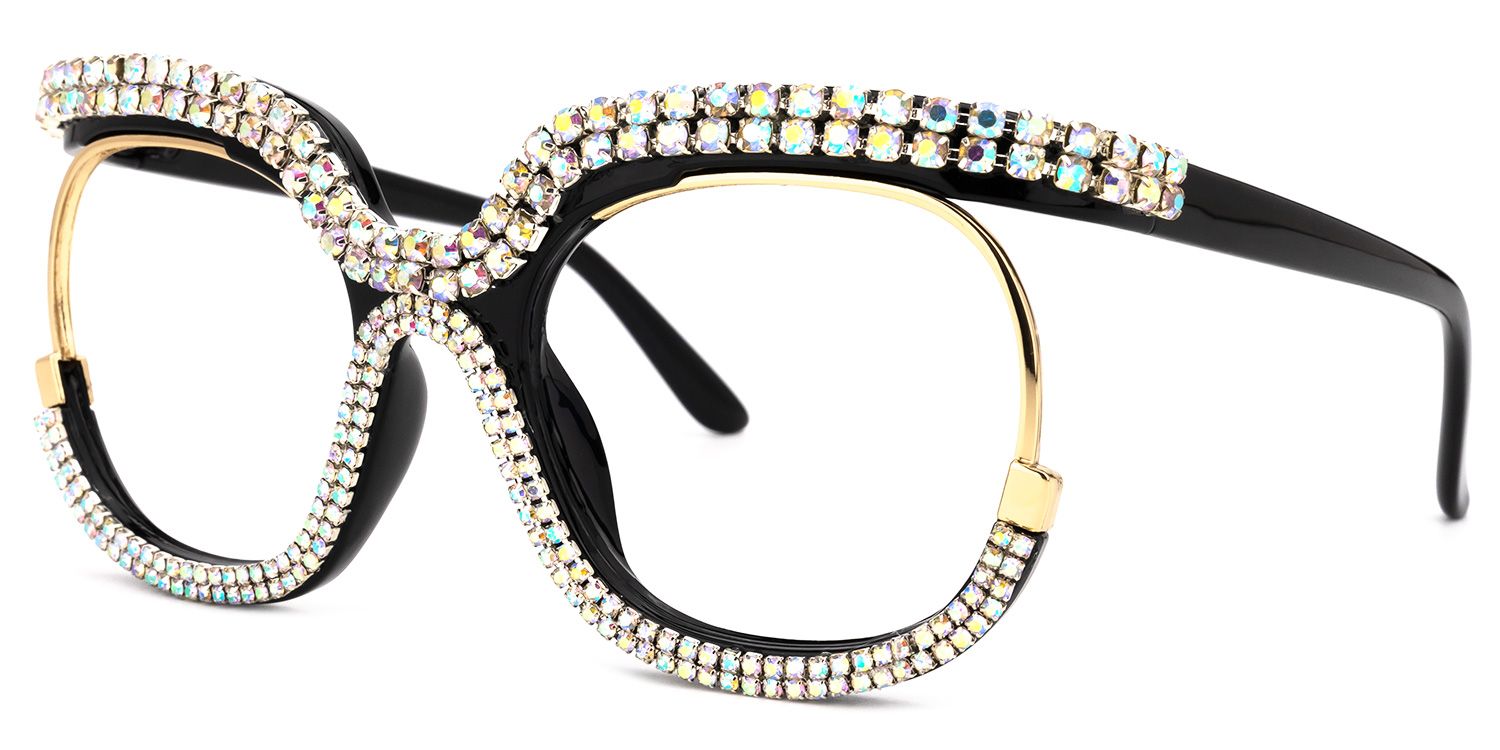 Mancha - Square Multicolor Eyeglasses | Vooglam Front View