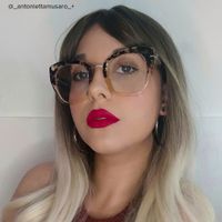 Paulina - Square Light Tortoise Eyeglasses - 7