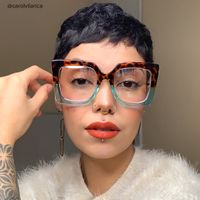 Adrienne - Square Animal Print Eyeglasses - 7