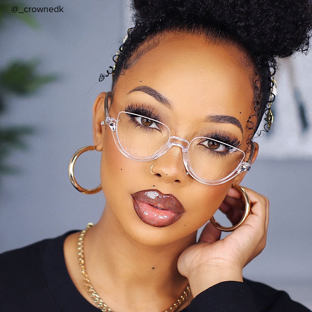 Sylvia - Cat Eye Crystal Clear Eyeglasses - 6