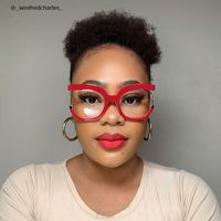 Fredia - Square Red Eyeglasses - 9