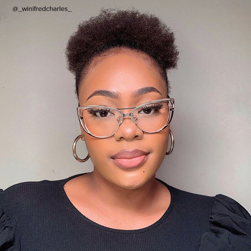 Roselyn - Cat Eye Gold Eyeglasses - 7