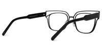 Kadie - Rectangle Black Eyeglasses | Vooglam Side View