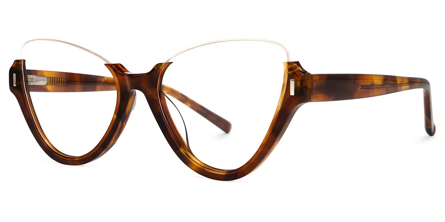 Omayra - Cat Eye Tortoise Eyeglasses - 2