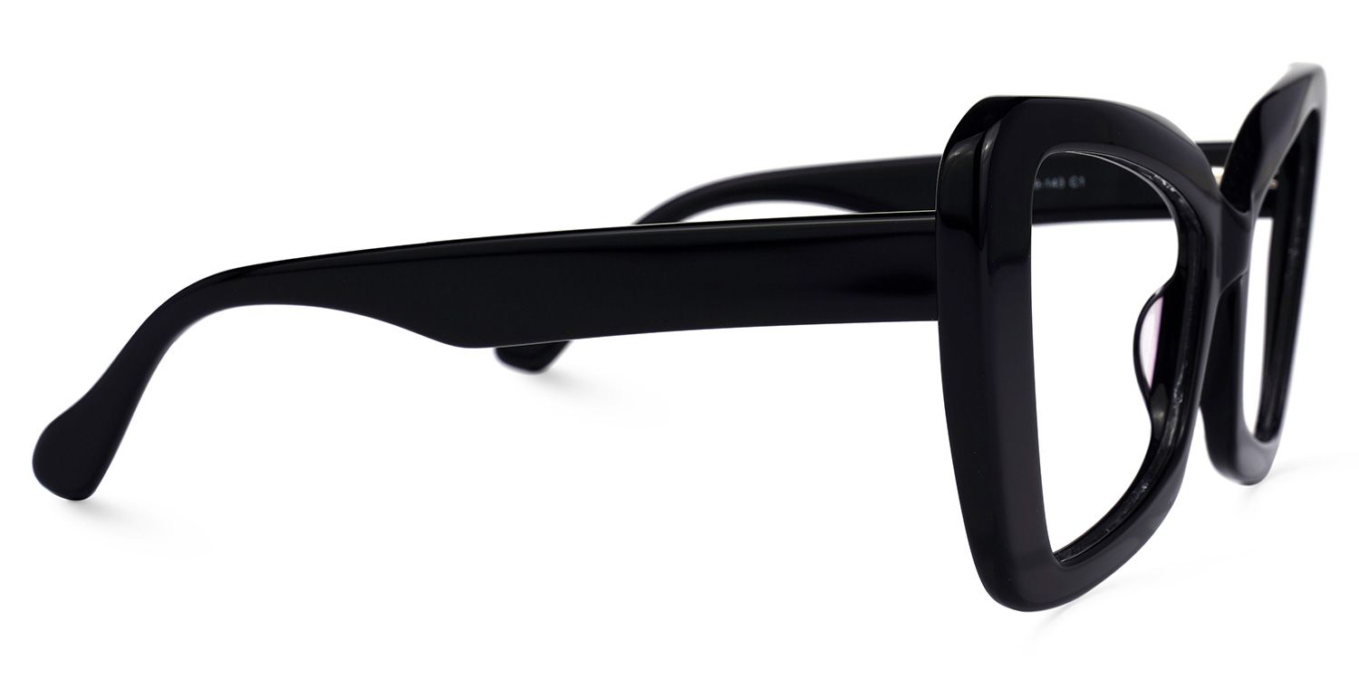 Mandi - Butterfly Black Eyeglasses | Vooglam 4