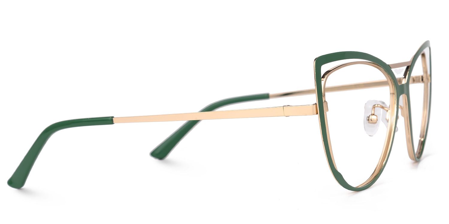 Roselyn - Cat Eye Green Eyeglasses - 4
