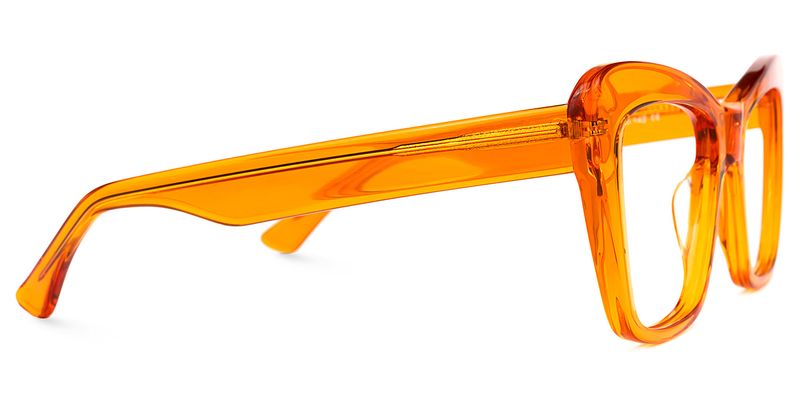 Dewanna - Rectangle Orange Eyeglasses - 4