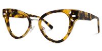 Cat Eye Tortoise Eyeglasses | Vooglam.com Front View